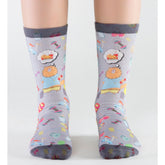 Wigglesteps Greedy Cat 1 Paire De Chaussette Femme